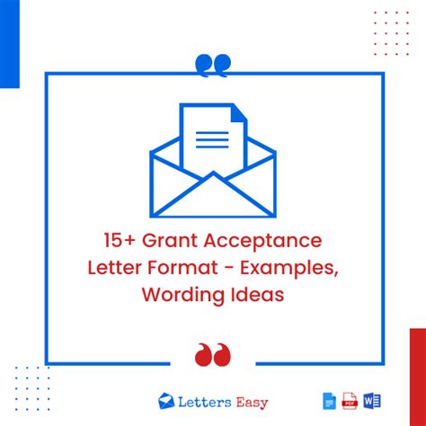 15 Grant Acceptance Letter Format Examples Wording Ideas Letters Easy