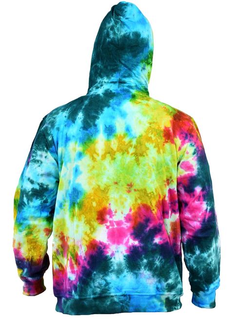 Men S Tie Dye Colorful Hoodie Cotton Sweatshirt Lining Inside Long Sleeve Hooded Ebay