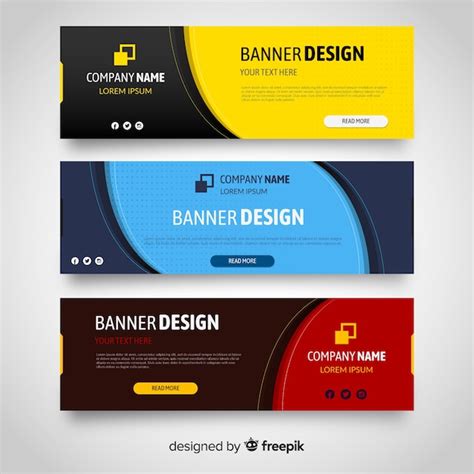 Premium Vector Flat Banners