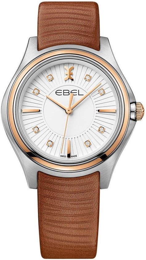 Ebel Watch Wave Add Content Bezel Fixed Bracelet Strap Leather