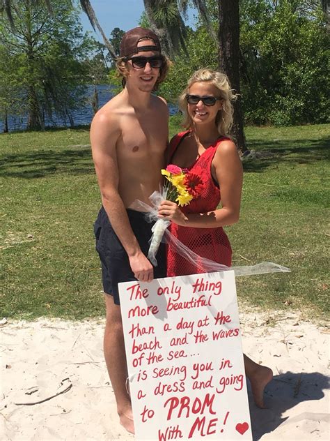 Beach Promposal Cute Prom Proposals Asking To Prom Prom Proposal