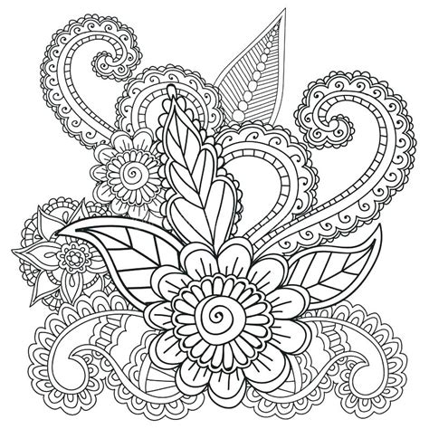 Intricate Elephant Coloring Pages At