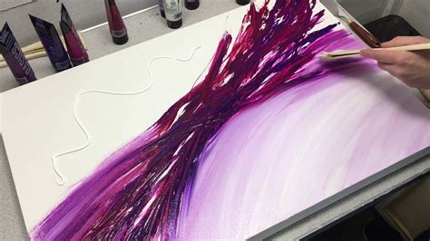 Abstract Acrylic Painting Blending With Acrylics Youtube