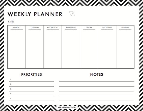 5 Weekly Planner Templates Excel Pdf Formats 10 Weekly Planner