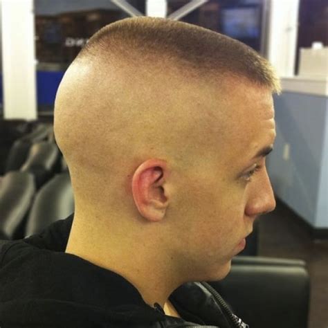 A High And Tight Haircut With Razor Shaved Sides And Back
