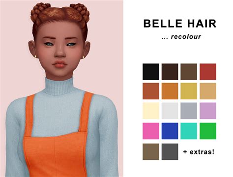 Sims 4 Maxis Match Finds — Twikkii Grimcookies Belle Hair Recolour—
