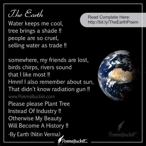 The Earth Poem For 22 April Earth Day