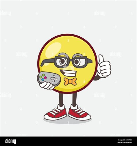 An Illustration Of Yellow Emoticon Cartoon Mascot Character As
