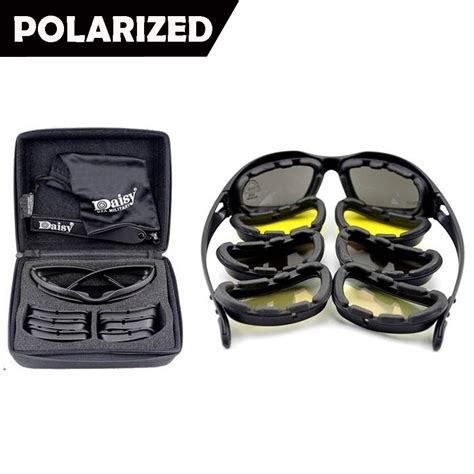 New Polarized Army Goggles Military Sunglasses 4 Lens Kit Men S War Game Tactical Glasses