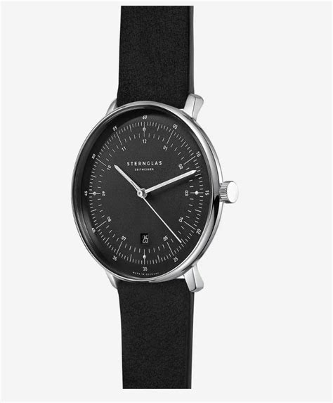 Hamburg Black S01 Hh11 Vi15 Sternglas Quartz Wrist Watch