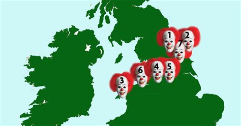 Creepy Clown Sightings Map Of Britain Reveals Where Sinister Incidents