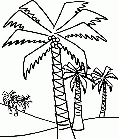 Elephant and palm tree seamless pattern. Palm Tree Coloring Pages To Print - Coloring Home