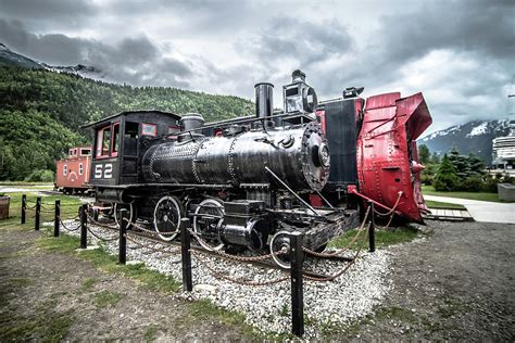 Old Snow Plow Museum Train Locomotive In Skagway Alaska Photograph By