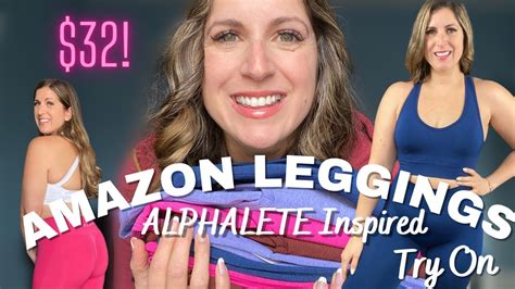 Best Alphalete Amplify Inspired On Amazon Celer Leggings Try On Haul