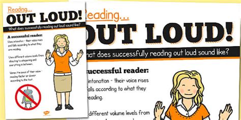 Reading Out Loud Poster Teacher Made Twinkl