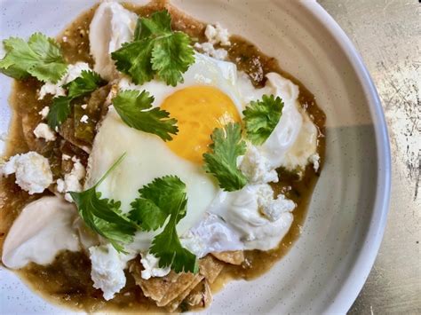 Rick Bayless Roasted Tomatillo Chilaquiles With Goat Cheese Mexican