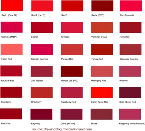 Our mission is to present 50 different shades of purple with examples and hex codes which can be used in every graphic program, so you can not only all the names with the word violet are included in the list of violet shades and you can find magenta and additional shade of fuchsia among pinks. Longest list of different shades of red color. All are ...