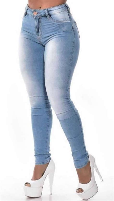 kit 3 calças jeans feminina cintura alta lycra premium opa linda outros moda e acessórios