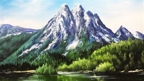 Paint Mountains With Acrylic Paints Lesson 3 Youtube Mountain