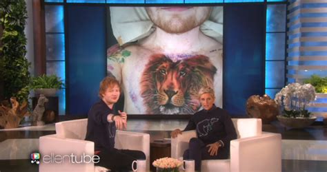 Ed sheeran got this tattoo inked in the reference to his own song, hearts don't break around here. Ed Sheeran Finally Reveals the Meaning Behind His Enormous Lion Tattoo