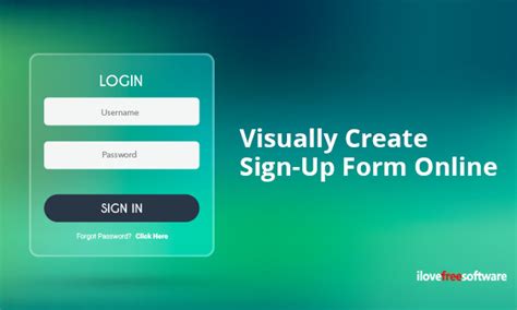 Visually Create Sign Up Form Online Download Angular Code