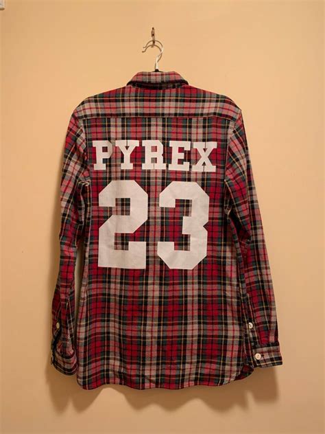 Off White Pyrex Vision 23 Flannel Red M Grailed
