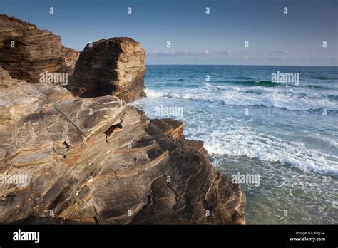 Beach Of The Cathedrals Ribadeo Lugo Galicia Spain Stock Photo Alamy