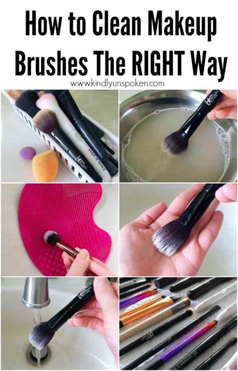 how to clean makeup brushes at home kindly unspoken