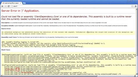 Fixing Could Not Load File Or Assembly System Data Sqlclient Error