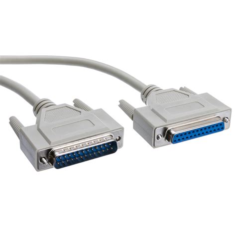 25ft Serial Extension Cable Db25 Male To Female Rs232