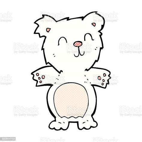 Comic Cartoon Cute Polar Bear Cub Stock Illustration Download Image