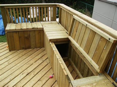 List of the best outdoor storage benches. Picture Of DIY large storage bench in the corner