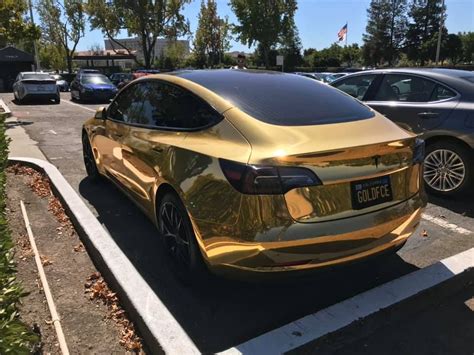 Tesla Model S Gold