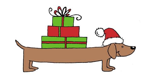 Free cartoon christmas dog vector download in ai, svg, eps and cdr. dachshund christmas | Dachshund christmas, Dachshund love, Pet holiday