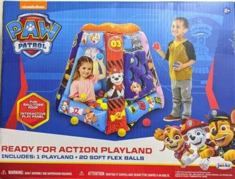 Nickelodeon Paw Patrol Inflatable Playland Ball Pit With 20 Balls Ebay