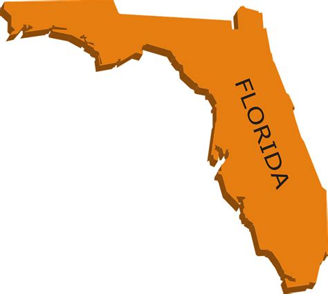 Florida Map Geography · Free Vector Graphic On Pixabay