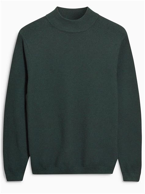 N3xt Green Pure Cotton High Neck Knitted Jumper Size