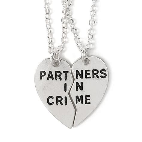 Partners In Crime Bff Necklace Set Claires Us
