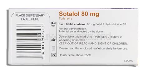 It is only recommended in those with significant abnormal heart rhythms due. Buy Sotalol, Sotalol ( Betapace ) Online