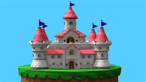 Peachs Castle Super Mario Download Free 3d Model By Luis13