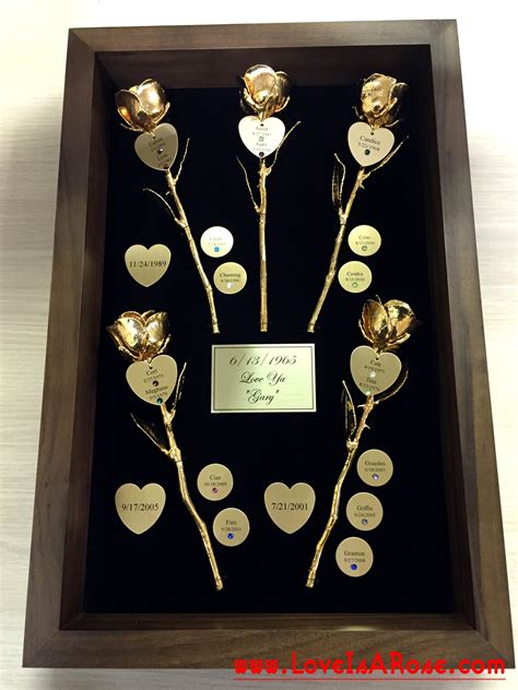 Titanium, tantalum, gold, platinum, carbon fiber. Gold Roses for Custom 50th Anniversary Gifts : Love Is A ...
