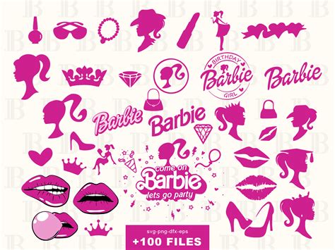 Barb Svg Bundle SVG Princess Silhouette Pink Doll Svg Girl Etsy Singapore