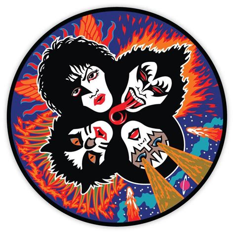 3 kiss sticker decal 4 x 4 ebay collectibles rock and roll kiss music kiss stickers