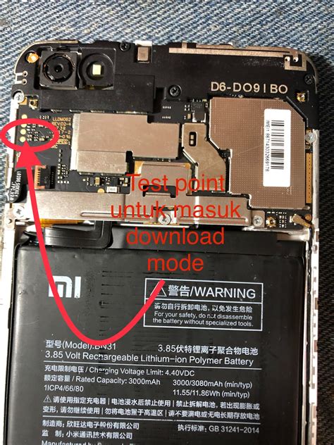 Edl Testpoin Xiaomi Redmi Note 5a Gsm6g Posisi Test Point Flashing