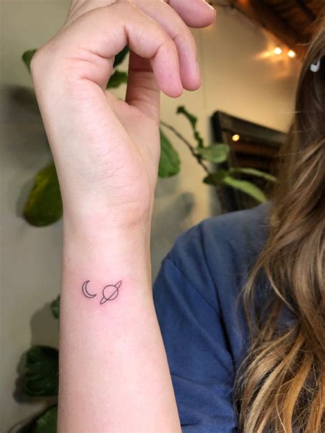 Love You To The Moon And To Saturn Taylor Swift Tattoo Simple Wrist