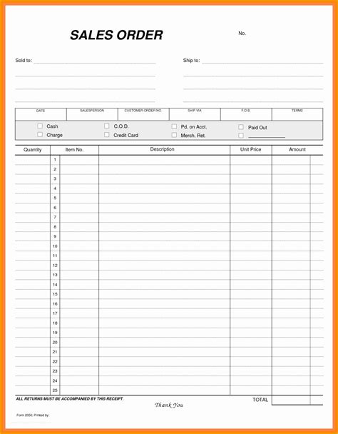 Free Blank Purchase Order Template Of 28 Blank Order Templates Free
