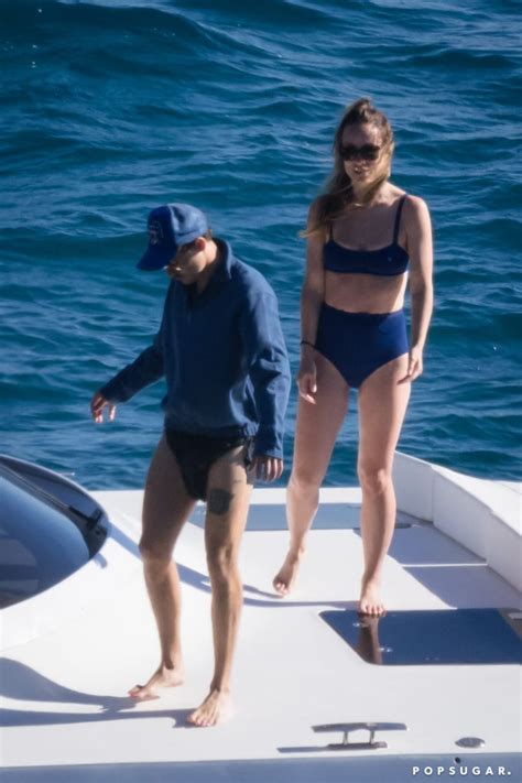 Olivia Wilde Kissing Harry Styles In A Blue Bikini In Italy Popsugar