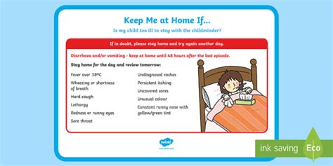 Childminder Keep Me At Home If Poster Teacher Made