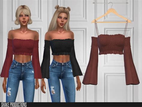 417 Long Sleeves Top By Shakeproductions At Tsr Sims 4 Updates