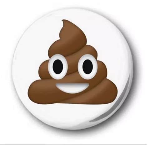 Rainbow Poop Emoji 25mm 1 Button Badge Cute Emoticon Smiley Face
